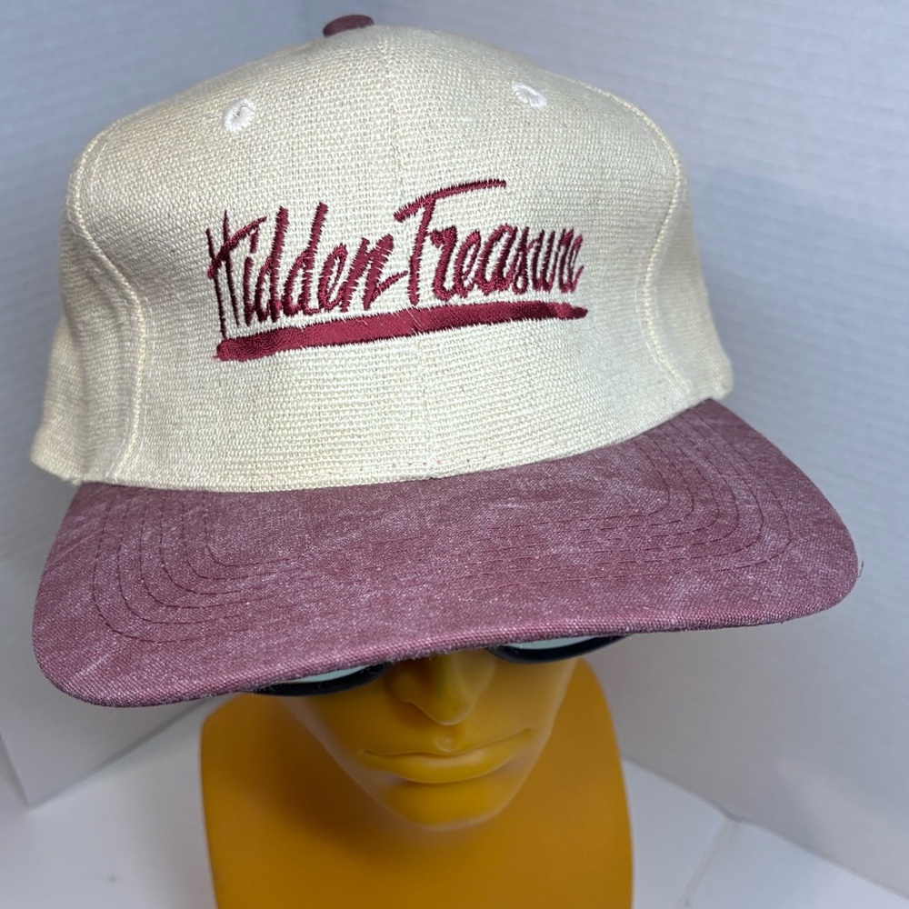 “Hidden Treasure” Hemp made with Two-Tone Script Logo Cap - Cream & Dusty Rose